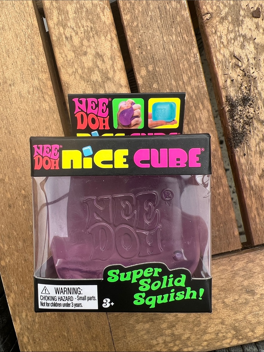 **AUTHENTIC** NeeDoh Nice Cube Purple Super Solid Squish Kids Toy